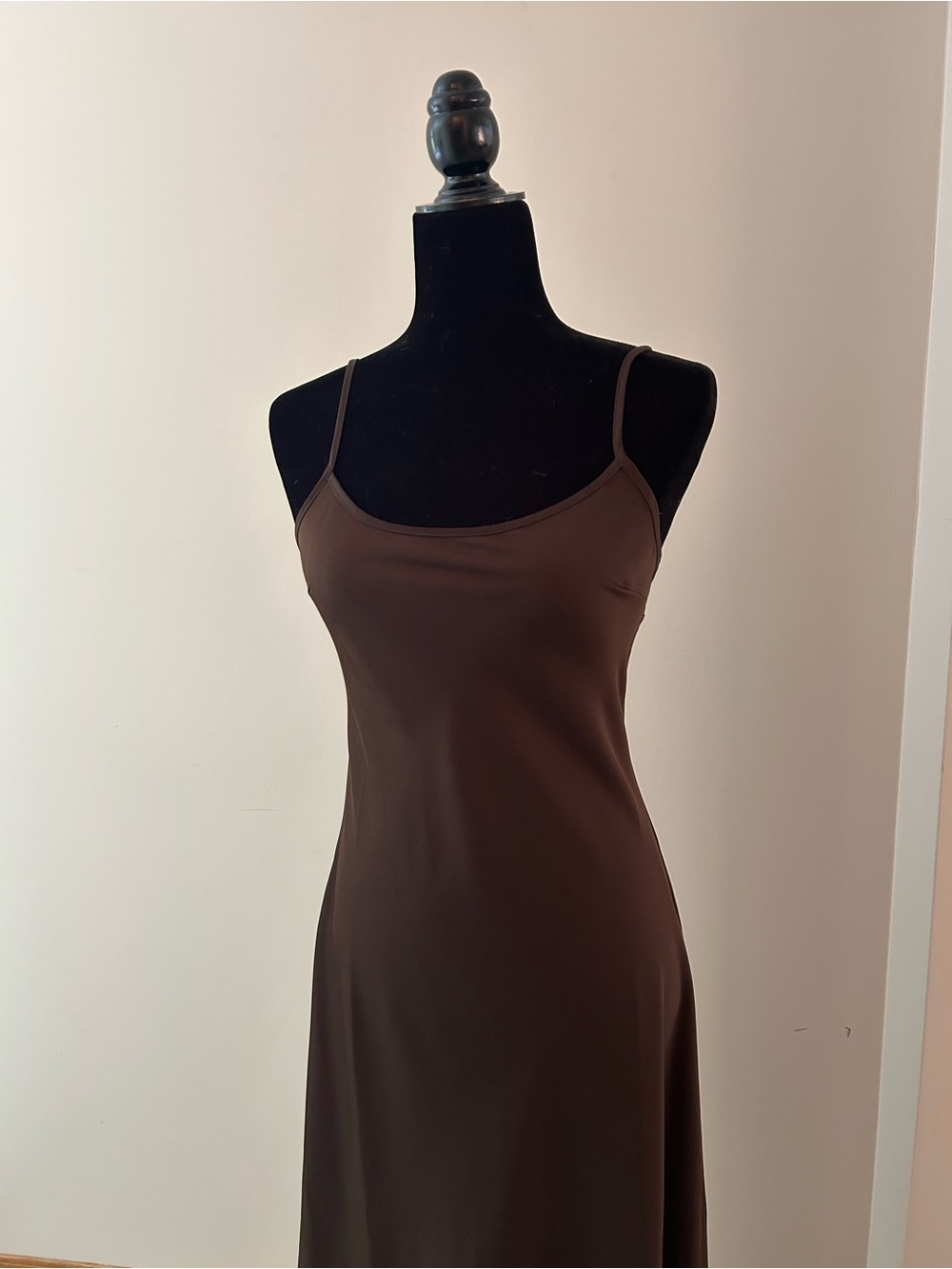 Brown Midi Slip Dress